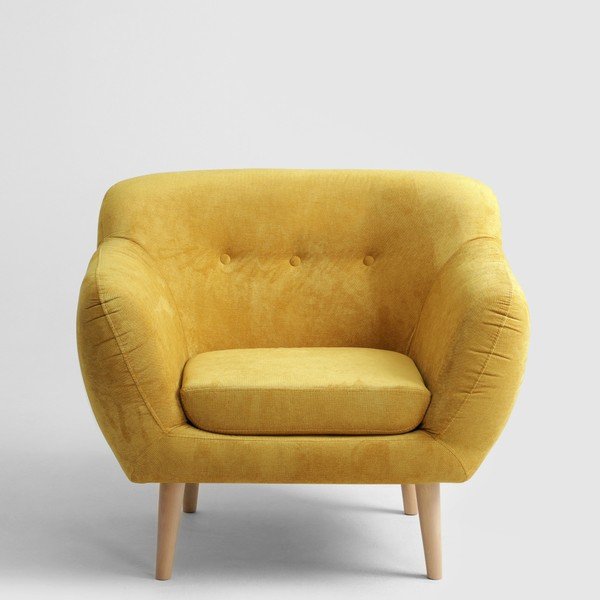 Dzeltens krēsls Custom Form Marget-image-1