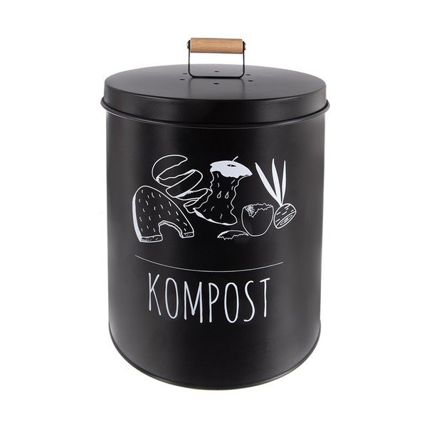 Melns kompostējamo atkritumu konteiners 8 l BLACK – Orion