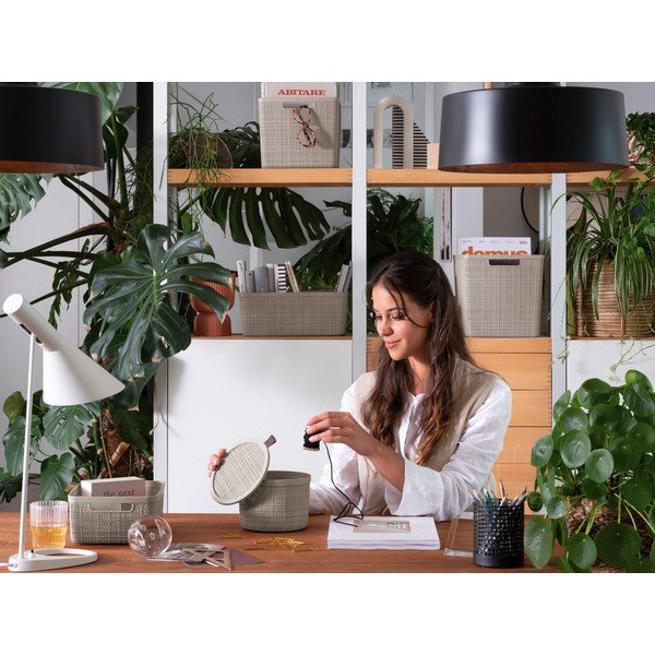 Plastmasas uzglabāšanas grozs ø 17x13 cm Jute – Curver-image-1