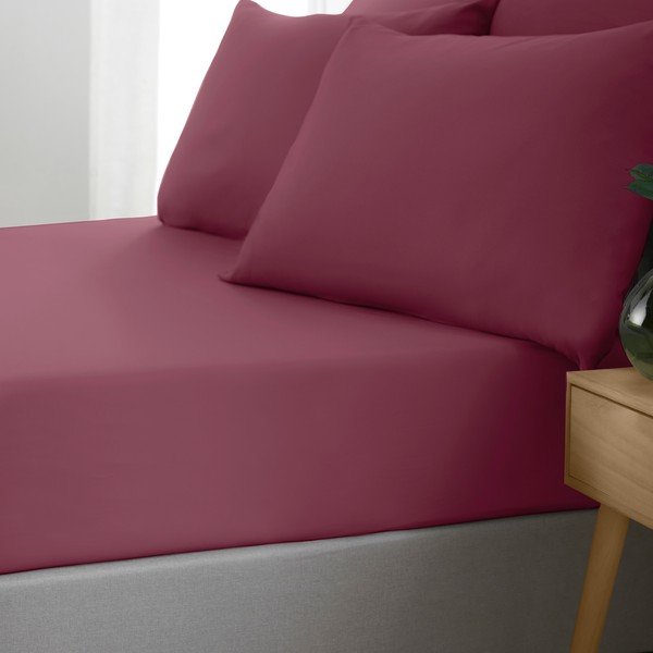 Bordo palags ar gumiju 90x190 cm So Soft Non Iron – Catherine Lansfield-image-1