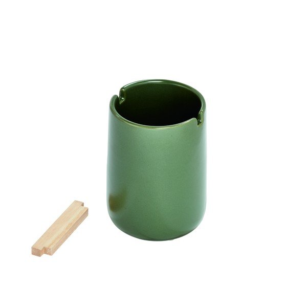 Zaļš keramikas trauks zobu birstēm iDesign Eco Vanity-image-2