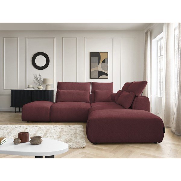 Sarkans regulējams modulārais stūra dīvāns Jana – Bobochic Paris-image-3