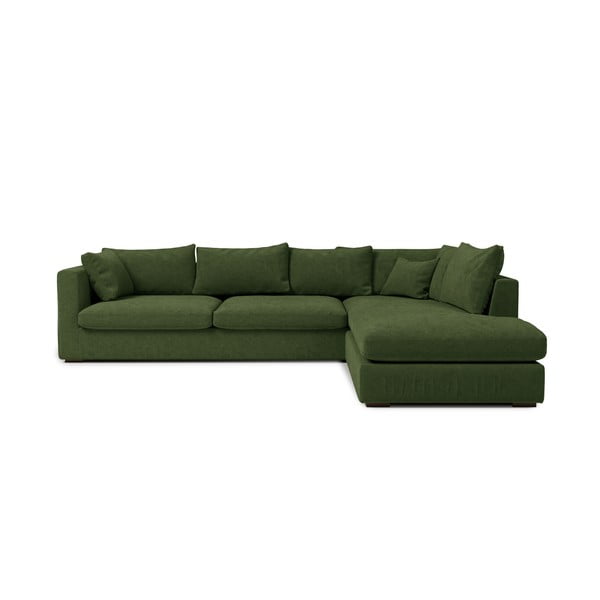Tumši zaļš stūra dīvāns (labais stūris) Comfy – Scandic