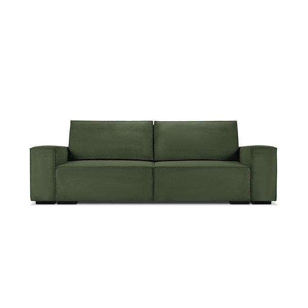 Zaļš velveta izvelkamais dīvāns ar veļas kasti Mazzini Sofas Azalea-image-2