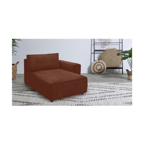 Ķieģeļu sarkans velveta modulārais dīvāns (ar labo stūri) Nihad modular – Bobochic Paris-image-1