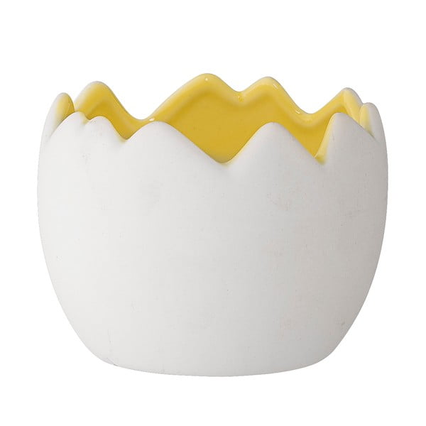 Porcelāna olu trauks ar dzeltenu detaļu Bloomingville, ⌀ 9 cm