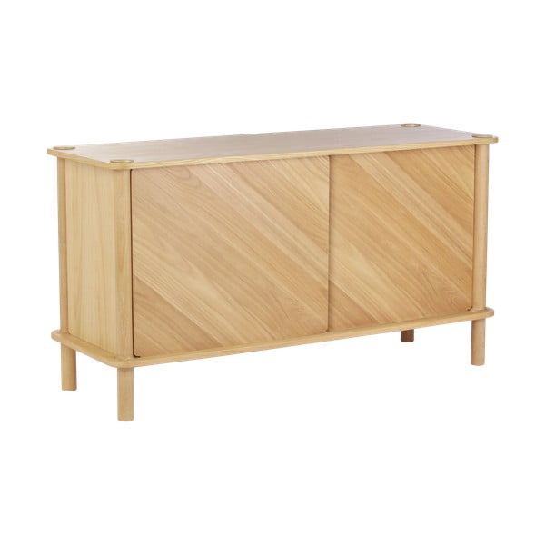 Dabīga toņa ozola masīvkoka kumode ar bīdāmām durvīm 135x73,5x48 cm Italic – UMAGE-image-2