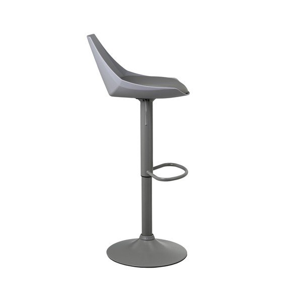 Pelēki mākslīgās ādas bāra krēsli ar regulējamu augstumu (2 gab.) (sēdekļa augstums 56,5 cm) – Casa Selección-image-1