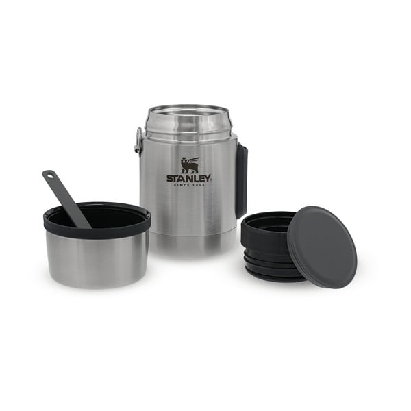 Sudraba krāsas nerūsējošā tērauda termoss pārtikai 530 ml Adventure – Stanley-image-2