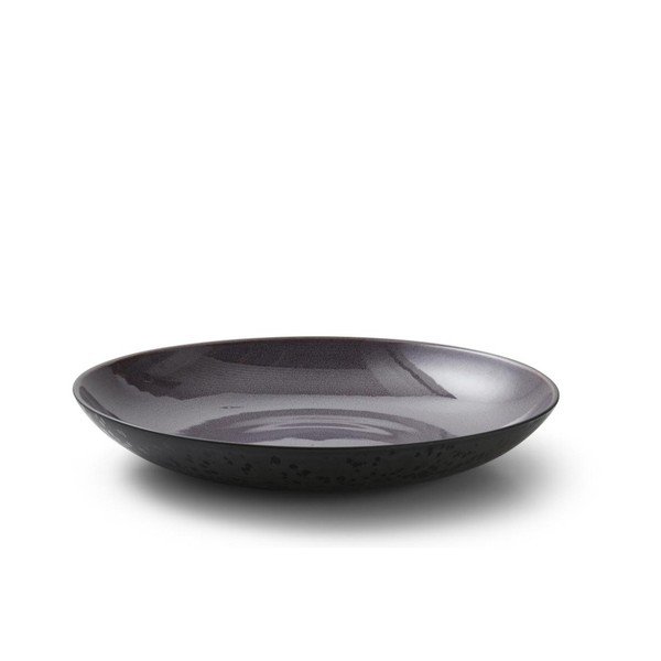 Melns akmensmasas servīzes trauks ar violetu iekšējās virsmas glazūru Bitz Mensa, diametrs 40 cm-image-1