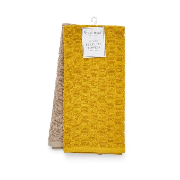 3 kokvilnas dvieļu komplekts Cooksmart ® Honeycomb, 45 x 65 cm
