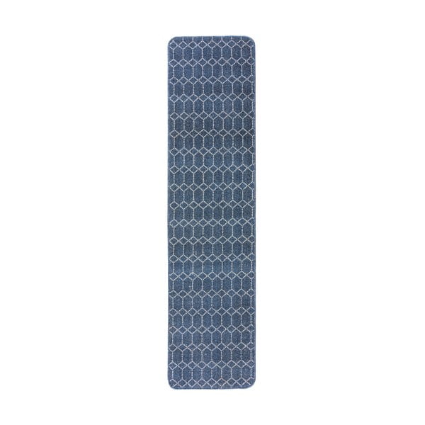 Tumši zils mazgājams celiņa paklājs 57x230 cm Argyll – Flair Rugs