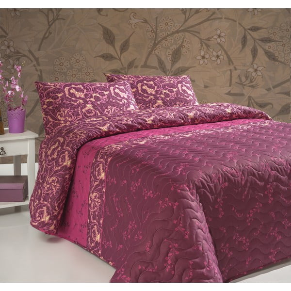 Gulistan viegls stepēts divguļamās gultas pārklājs ar spilvendrānām, 200 x 220 cm