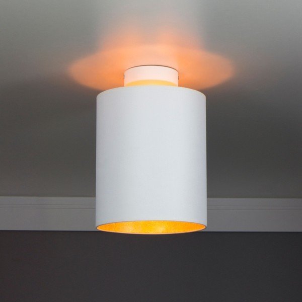 Balta griestu lampa ar zelta detaļām Sotto Luce MIKA Elementary XS PLUS CP-image-1