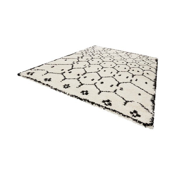 Balts un melns paklājs Mint Rugs Allure Ronno White, 80 x 150 cm-image-1