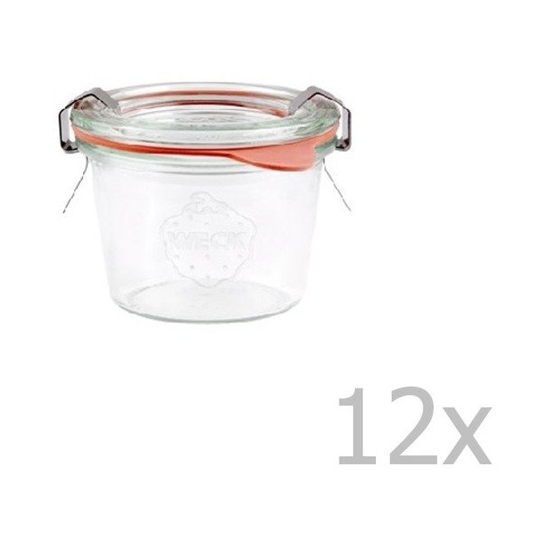 12 burku komplekts Weck Sturz, 80 ml