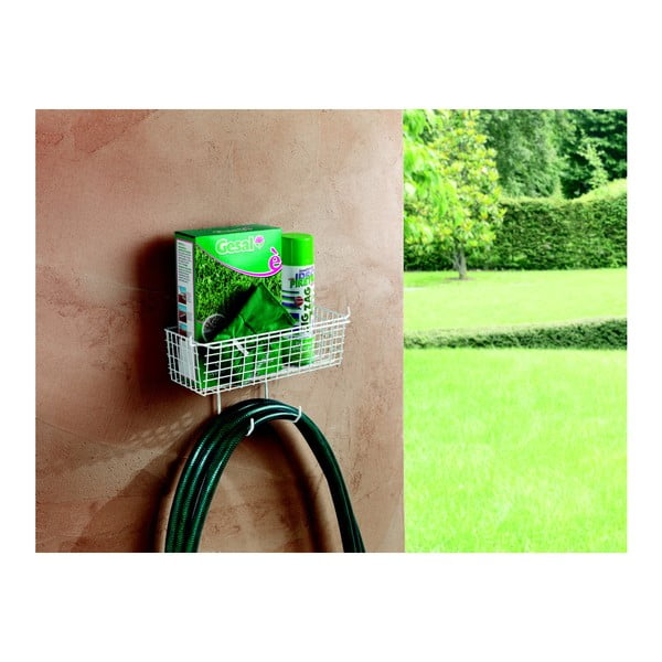 Sienas šļūtenes turētājs ar glabāšanas vietu Metaltex-image-4