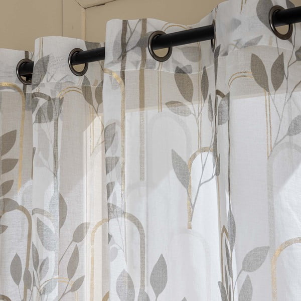 Pelēks dienas aizkars no voiles 140x240 cm Roseris – douceur d'intérieur-image-2