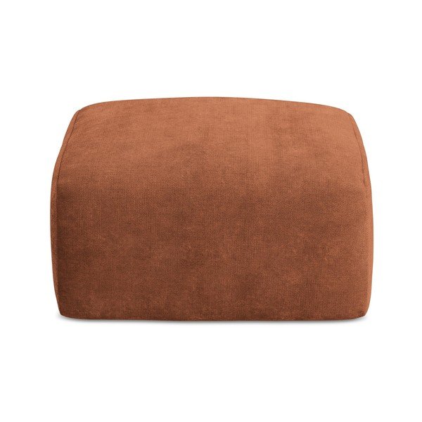 Terakotas oranžs kāju soliņš no šenila auduma Leila – Makamii