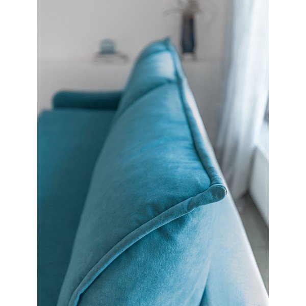 Tirkīza zils samta izlaižams dīvāns Miuform Tender Eddie-image-1