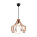 Gaiši brūna piekaramā lampa no koka un metāla Reality Wood, augstums 150 cm