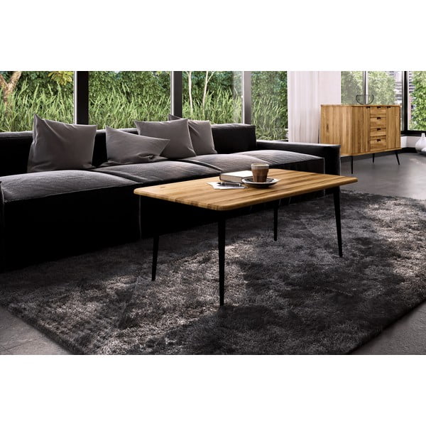 Dabīga toņa ozolkoka žurnālgaldiņš 90x90 cm Kula – The Beds-image-1