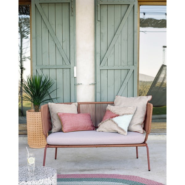 Rozā spilvena pārvalks no pārstrādātas plastmasas Kave Home Dalila, 30 x 50 cm-image-2