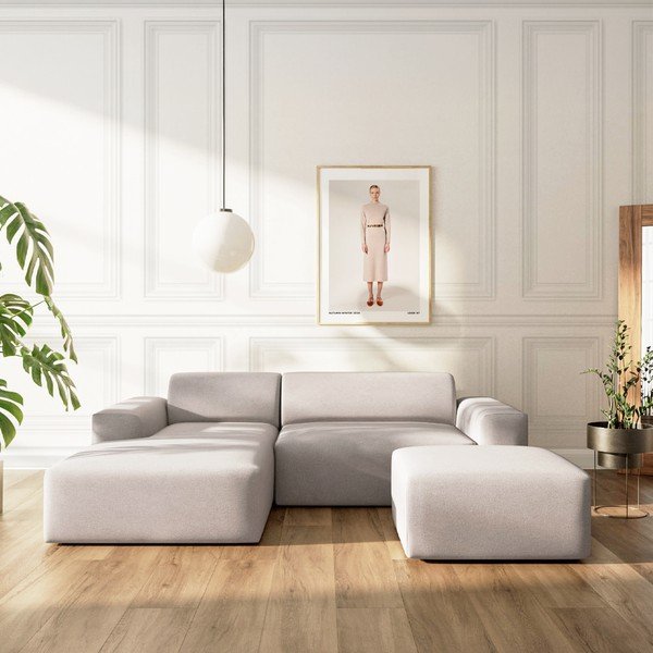 Pelēks samta kāju soliņš Villet – Rodier-image-1