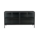 Melna metāla vitrīna 150x80 cm Boli – Dutchbone