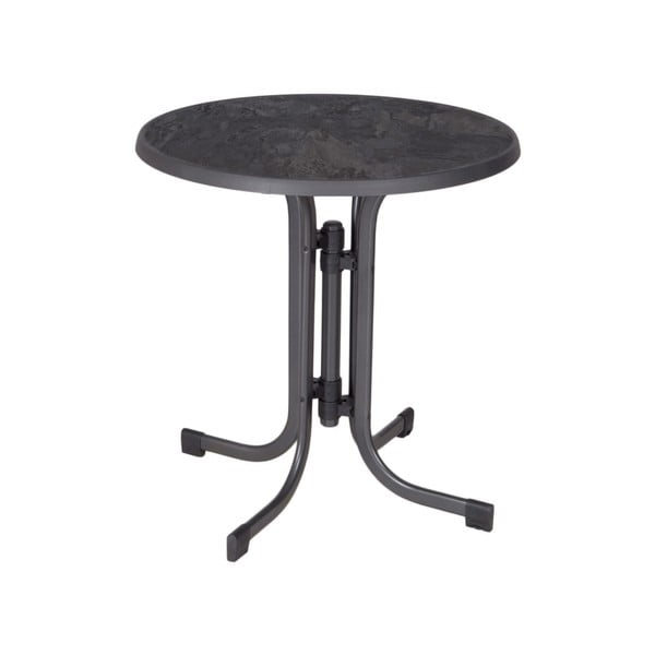 Metāla apaļš dārza ēdamgalds ø 70 cm Pizarra – Dajar-image-1