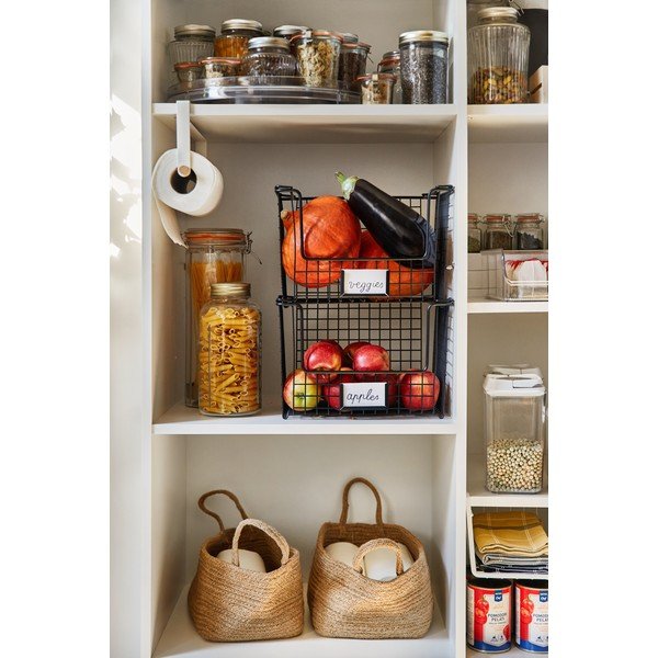 Melns metāla grozs iDesign Classico, 31 x 25,5 cm-image-2