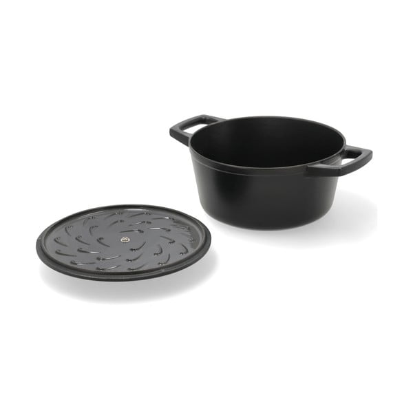 Čuguna katls ar vāku piemērots indukcijas plītij 3,6 l – Holm-image-3