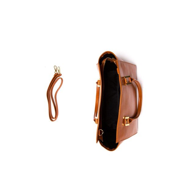 Ādas rokassoma Isabella Rhea 382 Cognac-image-3