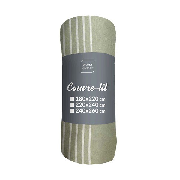 Zaļš gultas pārklājs 220x240 cm Adele – douceur d'intérieur