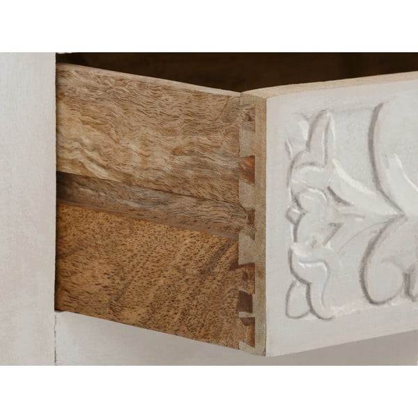 Krēmkrāsas mango masīvkoka drēbju skapis 180x40 cm Kalhana – Støraa-image-3