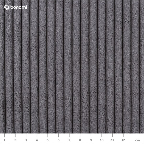 Tumši pelēka polsterēta divvietīga gulta bez režģa 140x200 cm Mattis Cord – Meise Möbel-image-4