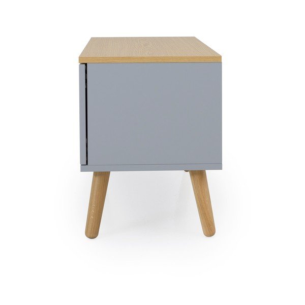 Balts sols ar uzglabāšanas vietu un ozolkoka kājām Tenzo Dot-image-4