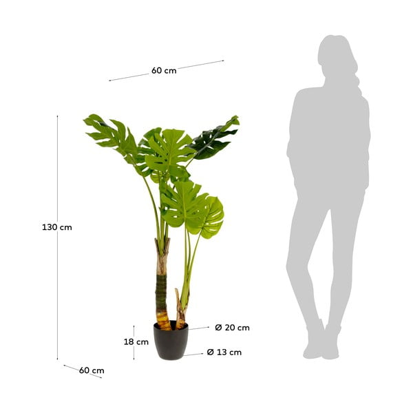 Mākslīgā monstera (augstums 130 cm) – Kave Home-image-2