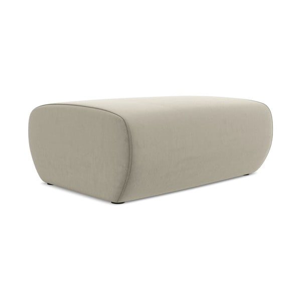 Bēšs samta kāju soliņš Kapua – Makamii-image-1