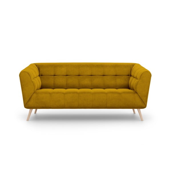 Dzeltens samta dīvāns Interieurs 86 Étoile, 170 cm