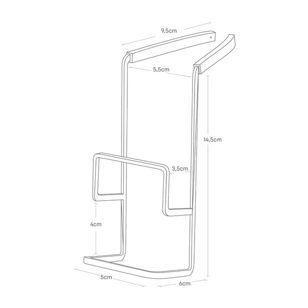 Metāla piekarināms sūkļa turētājs Tower – YAMAZAKI-image-4