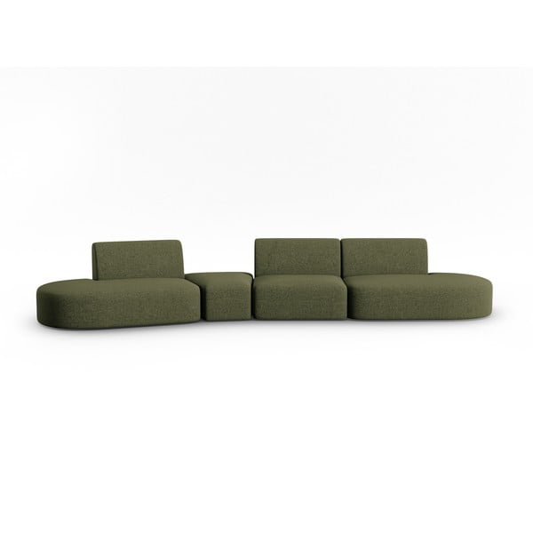 Zaļš dīvāns 412 cm Shane – Micadoni Home
