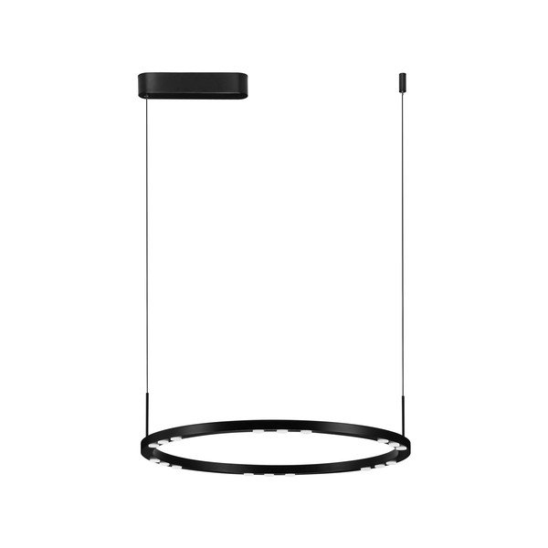 Matēti melna alumīnija LED piekaramā lampa ar regulējamu spilgtumu ø 60 cm Lunette – Nova Luce