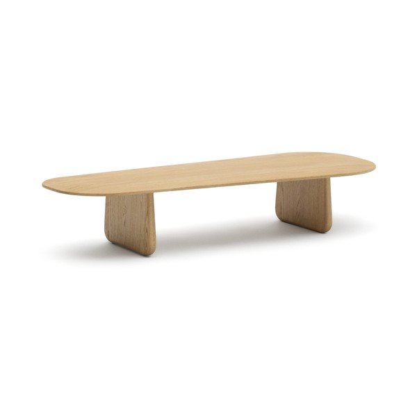 Dabīga toņa ozola masīvkoka žurnālgaldiņš 64x146 cm Pirita – Kave Home