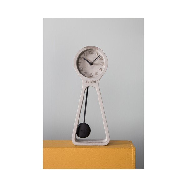 Pelēks betona galda pulkstenis Zuiver Pendulum-image-4