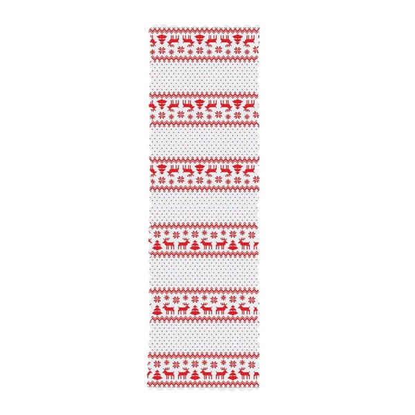 Komplekts no 4 Ziemassvētku spilvendrānām un galda skrējēja Minimālistiski spilvenu pārvalki Nordic Knit-image-3