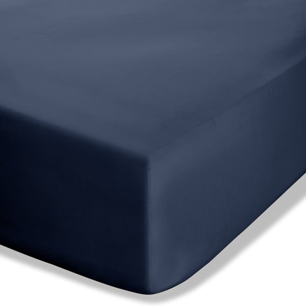 Tumši zils palags no perkala ar gumiju 150x200 cm Easy Iron Percale – Catherine Lansfield