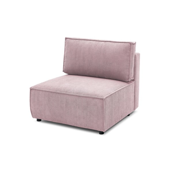 Gaiši rozā velveta modulārais dīvāns (vidējā moduļa) Nihad modular – Bobochic Paris