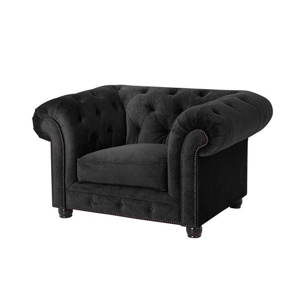 Melns krēsls Max Winzer Orleans Velvet-image-1