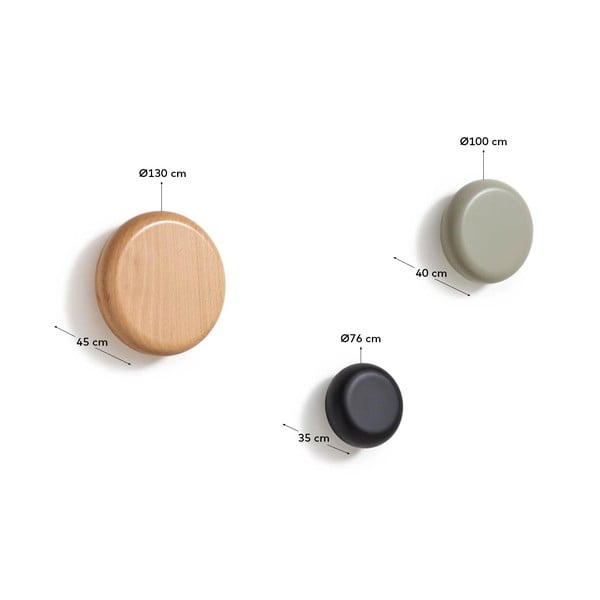 Koka sienas āķi (3 gab.) Nadue – Kave Home-image-3